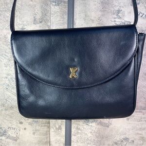 Paloma Picasso Black Leather Crossbody Bag Made In Italy